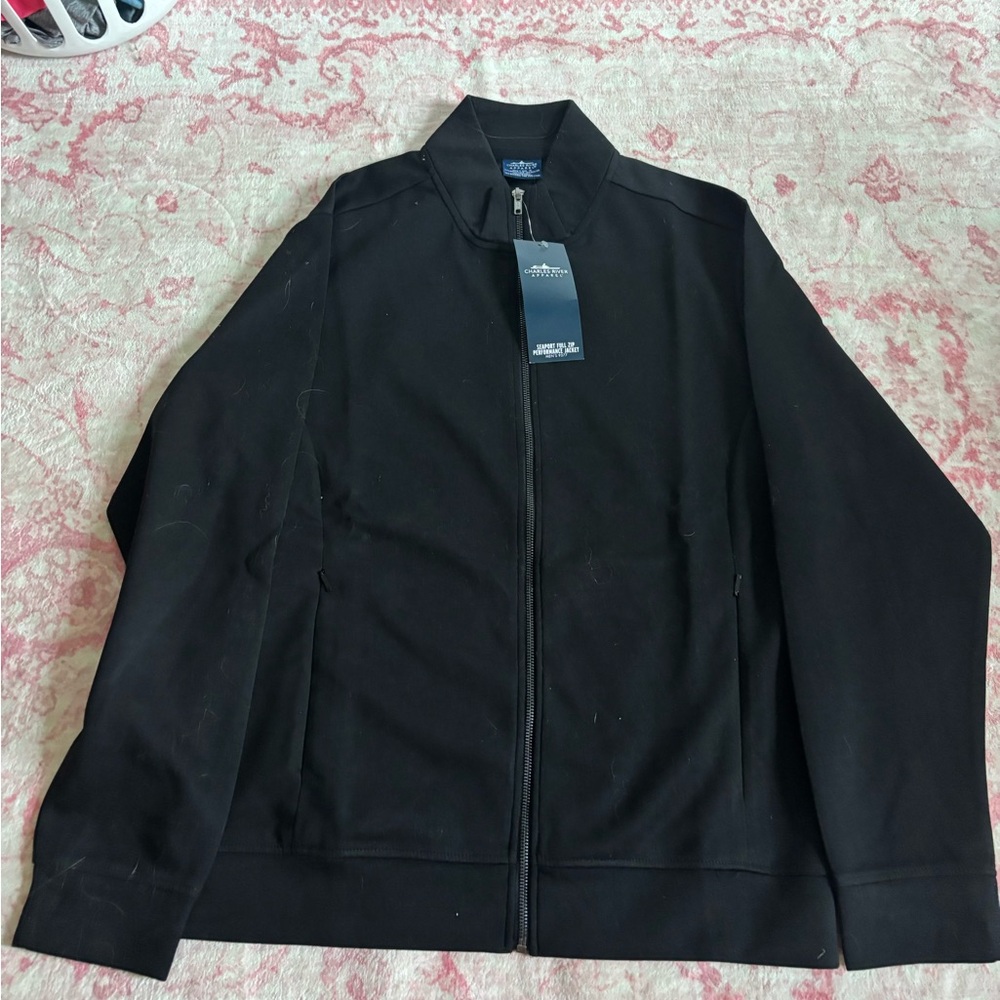Charles River Apparel Black Zip-Up Jacket
